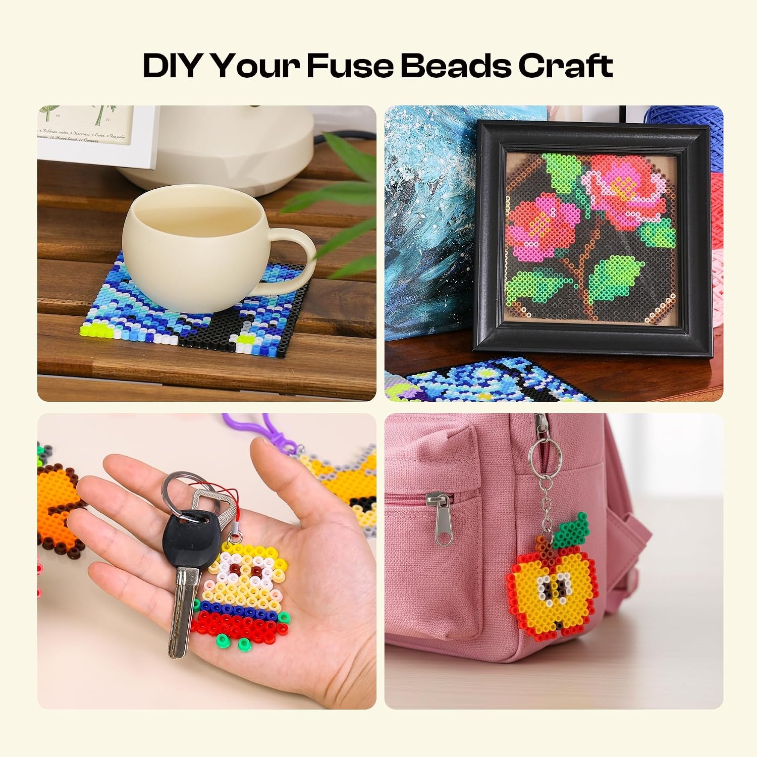 image:imageCaydo Fuse Beads Kit with Fuse Bead Pen Design App amp 200 Patterns for Beginners 10500PCS 36 Colors 5mm for Girl Holiday Home DIY Decor Creative ProjectsFuse Beads Kit with Iron