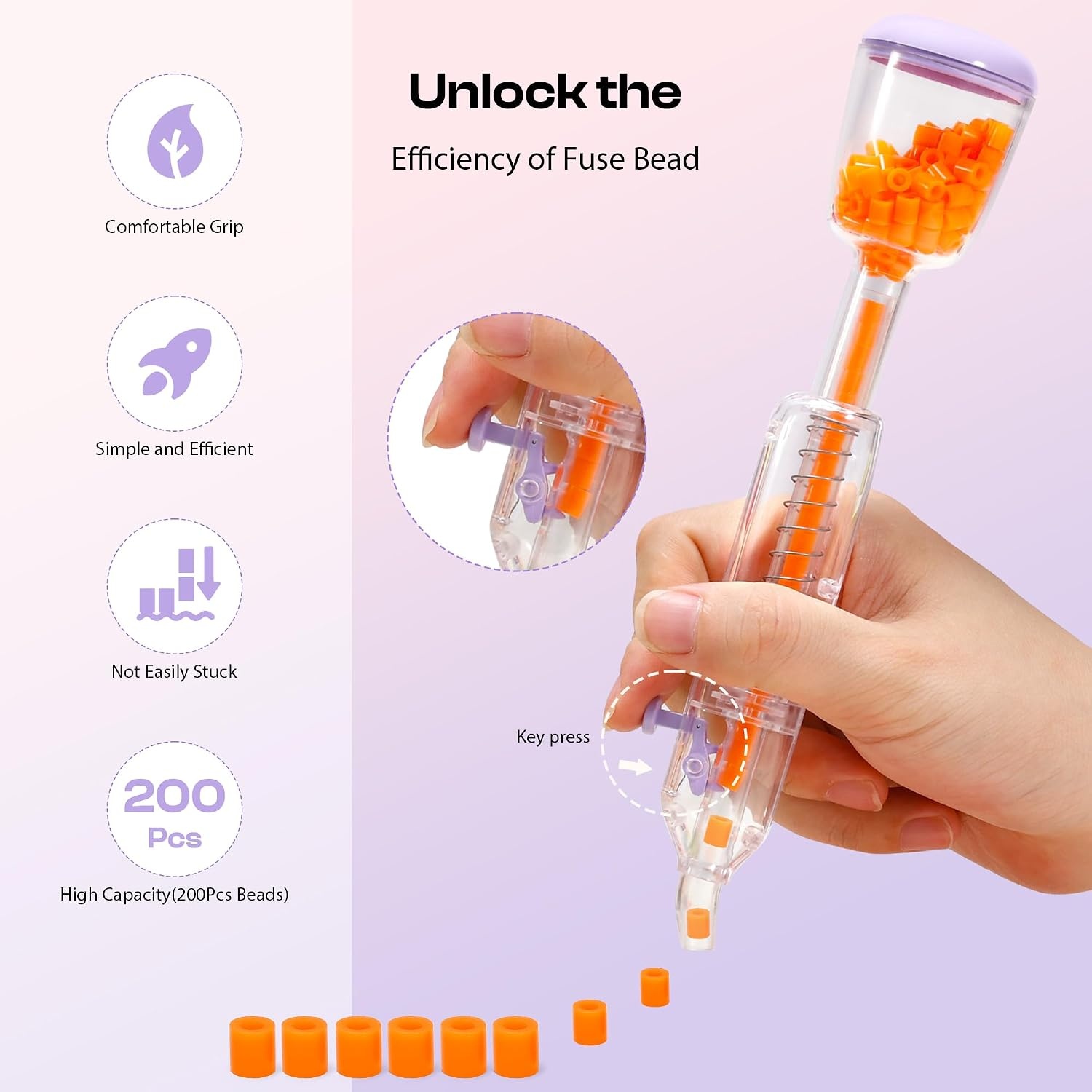 image:imageCaydo Fuse Beads Kit with Fuse Bead Pen Design App amp 200 Patterns for Beginners 10500PCS 36 Colors 5mm for Girl Holiday Home DIY Decor Creative ProjectsFuse Beads Kit with Pen