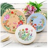 image:imageCaydo 10 Pieces Embroidery Fabric Including 10 Colors Embroidery Cotton Fabric 5 Colors WaterSoluble Pens 79 by 79 Inch