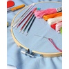 image:imageCaydo 10 Pieces Embroidery Fabric Including 10 Colors Embroidery Cotton Fabric 5 Colors WaterSoluble Pens 79 by 79 Inch