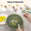 image:imageCaydo 12 Pieces 8 Inch Plastic Round Embroidery Hoops Circle Cross Stitch Hoop Ring for Punch Needle and Art Craft Handy Sewing