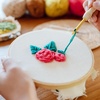 image:imageCaydo 12 Pieces 8 Inch Plastic Round Embroidery Hoops Circle Cross Stitch Hoop Ring for Punch Needle and Art Craft Handy Sewing