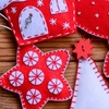 image:imageCaydo 12 Pieces A4 Christmas Felt Fabric Sheets 5 Colors Felt Sheets Craft for DIY Christmas Decorations