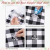 image:imageCaydo 12 Set Christmas Ornament Kit Include 12Pcs 3 Inch Embroidery Hoop Christmas Plaid Fabric Heat Transfer Pattern Artificial Pine Needles Artificial Berrie for DIY Christmas Decoration