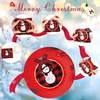 image:imageCaydo 191PCS Christmas Ornament Kit Including 3 Inch Embroidery Hoops Christmas Plaid Heat Transfer Pattern White Ink Mini Squeegee and Christmas Accessories for DIY Christmas Decoration