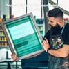 image:imageCaydo 2 Piece 10 x 14 Inch Aluminum Silk Screen Printing Frames with 110 White Mesh for Screen Printing230 Mesh
