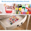 image:imageCaydo 2 Pieces Plastic Embroidery Floss Organizer 24 Grids Cross Stitch Thread Box with 150 Hard Floss Bobbins 552 Floss Number Stickers and 165 Blank Stickers
