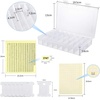 image:imageCaydo 2 Pieces Plastic Embroidery Floss Organizer 24 Grids Cross Stitch Thread Box with 150 Hard Floss Bobbins 552 Floss Number Stickers and 165 Blank Stickers