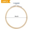 image:imageCaydo 24 Pieces 5 Inch Embroidery Hoops Bulk Cross Stitch Hoop Embroidery Frame for Art Craft Handy Sewing and Christmas Wall Decoration4 Inch