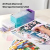 image:imageCaydo 24PCS Diamond Art Trays with Lids 2 Size Diamond Art Painting Storage Containers for Diamonds Art Beads Storage amp Quick LineUp Professional Craft Accessories Tools Box Package
