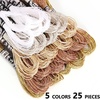 image:imageCaydo 25 Skeins 5 Colors Gold and Silver Metallic Embroidery Floss Glitter Threads Friendship Bracelets Thread for Needlework Craft E016F