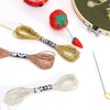 image:imageCaydo 25 Skeins 5 Colors Gold and Silver Metallic Embroidery Floss Glitter Threads Friendship Bracelets Thread for Needlework Craft E016F