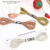 image:imageCaydo 25 Skeins 5 Colors Gold and Silver Metallic Embroidery Floss Glitter Threads Friendship Bracelets Thread for Needlework Craft E016F