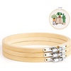 image:imageCaydo 3 Pack 12 Inch Wood Embroidery Hoop Circle Cross Stitch Hoop Ring for Art Craft Handy Sewing6 INCH