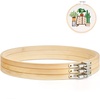 image:imageCaydo 3 Pack 12 Inch Wood Embroidery Hoop Circle Cross Stitch Hoop Ring for Art Craft Handy Sewing8 INCH