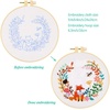 image:imageCaydo 3 Pack Embroidery Kit with Pattern Cross Stitch Kits for Adults Beginner with 3 Plastic Embroidery Hoops Embroidery Fabric Color Threads Instructions and Tools