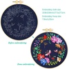 image:imageCaydo 3 Pack Embroidery Kit with Pattern Cross Stitch Kits for Adults Beginner with 3 Plastic Embroidery Hoops Embroidery Fabric Color Threads Instructions and Tools