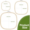 image:imageCaydo 3 Pieces 3 Sizes Square Embroidery Hoops Adjustable Circle Cross Stitch Hoop Embroidery Frames for Sewing Needlework DIY Embroidery CraftSquare