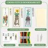 image:imageCaydo 3 Pieces Cross Stitch Bookmark Kits 11CT Stamped Embroidery Bookmark with Backing Felt and Instructions Green Plants Cross Stitch Kits for Beginners Adults Book Lovers