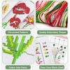 image:imageCaydo 3 Pieces Cross Stitch Bookmarks Cross Stitch Bookmarks DIY Stamped Embroidery Bookmark Kit for Beginner Flower Patterns 14 Count Crossstitch Projects for Book Lovers