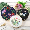 image:imageCaydo 3 Sets Cross Stitch Kits forBeginners Adults Including Embroidery Fabric with Floral Pattern Embroidery Hoop Thread and Tools