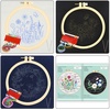 image:imageCaydo 3 Sets Cross Stitch Kits forBeginners Adults Including Embroidery Fabric with Floral Pattern Embroidery Hoop Thread and Tools
