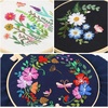 image:imageCaydo 3 Sets Cross Stitch Kits forBeginners Adults Including Embroidery Fabric with Floral Pattern Embroidery Hoop Thread and Tools