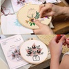 image:imageCaydo 3 Sets Embroidery Starter Kit with Animal Pattern Stamped Beginner Embroidery Kit Include 3 Embroidery Cloth with Pattern Hoop Color Threads for Craft Stitch Embroidery Lover