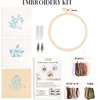 image:imageCaydo 3 Sets Embroidery Starter Kit with Animal Pattern Stamped Beginner Embroidery Kit Include 3 Embroidery Cloth with Pattern Hoop Color Threads for Craft Stitch Embroidery Lover