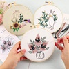 image:imageCaydo 3 Sets Embroidery Starter Kit with Animal Pattern Stamped Beginner Embroidery Kit Include 3 Embroidery Cloth with Pattern Hoop Color Threads for Craft Stitch Embroidery Lover