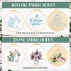 image:imageCaydo 3 Sets Embroidery Starter Kit with Animal Pattern Stamped Beginner Embroidery Kit Include 3 Embroidery Cloth with Pattern Hoop Color Threads for Craft Stitch Embroidery Lover