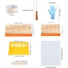 image:imageCaydo 31 Pieces Screen Printing Starter kit Include 4 Different Size of Wood Silk Screen Printing Frame with 110 Mesh Squeegees Inkjet Transparency Film Ink Knife Gloves and Mask Tape31pcs
