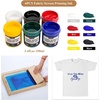 image:imageCaydo 31 Pieces Screen Printing Starter kit Include 4 Different Size of Wood Silk Screen Printing Frame with 110 Mesh Squeegees Inkjet Transparency Film Ink Knife Gloves and Mask Tape38pcs