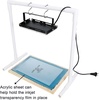 image:imageCaydo 32 Pieces Screen Printing Kit Includes UV LED Exposure Screen Printing Light 3 Sizes Silk Screen Printing Frame Acrylic Sheet Inkjet Clear Film for Screen Printing