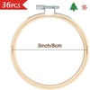 image:imageCaydo 36 Pieces 3 Inch Embroidery Hoops Small Cross Stitch Hoop Bulk Circle Mini Embroidery Hoops for Halloween Ornaments Craft Art Sewing