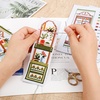 image:imageCaydo 4 PCS Cross Stitch Bookmark Kits Stamped Cross Stitch Kit for Adults Kids Beginner 14CT Embroidery Bookmark for Book LoversE048P