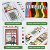 image:imageCaydo 4 PCS Cross Stitch Bookmark Kits Stamped Cross Stitch Kit for Adults Kids Beginner 14CT Embroidery Bookmark for Book LoversE048P