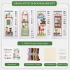 image:imageCaydo 4 PCS Cross Stitch Bookmark Kits Stamped Cross Stitch Kit for Adults Kids Beginner 14CT Embroidery Bookmark for Book LoversE048P