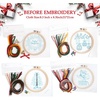 image:imageCaydo 4 Pack Christmas Embroidery Kit Cross Stitch Kits for Beginners with Christmas Patterns Embroidery Hoop Threads Instructions and Christmas Accessories