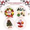 image:imageCaydo 4 Pack Christmas Embroidery Kit Cross Stitch Kits for Beginners with Christmas Patterns Embroidery Hoop Threads Instructions and Christmas Accessories