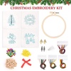 image:imageCaydo 4 Pack Christmas Embroidery Kit Cross Stitch Kits for Beginners with Christmas Patterns Embroidery Hoop Threads Instructions and Christmas Accessories