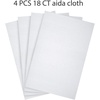 image:imageCaydo 4 Pieces 18 Count Aida Cloth Cross Stitch Fabric Embroidery Cloth White