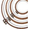 image:imageCaydo 4 Pieces 4 Size Embroidery Hoops Set 4 inch to 8 inch Round Imitated Wood Display Frame Plastic Cross Stitch Hoops for Art Craft Sewing Home Hanging Ornaments