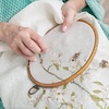 image:imageCaydo 4 Pieces 4 Size Embroidery Hoops Set 4 inch to 8 inch Round Imitated Wood Display Frame Plastic Cross Stitch Hoops for Art Craft Sewing Home Hanging Ornaments