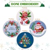 image:imageCaydo 4 Sets Christmas Embroidery Kit Stamped Cross Stitch Kits with 4 Christmas Pattern Embroidery Hoop DIY Adult Embroidery Starter Kit for Home Decoration