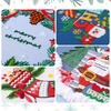 image:imageCaydo 4 Sets Christmas Embroidery Kit Stamped Cross Stitch Kits with 4 Christmas Pattern Embroidery Hoop DIY Adult Embroidery Starter Kit for Home Decoration