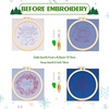 image:imageCaydo 4 Sets Christmas Embroidery Kit Stamped Cross Stitch Kits with 4 Christmas Pattern Embroidery Hoop DIY Adult Embroidery Starter Kit for Home Decoration