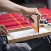 image:imageCaydo 46 Pieces Screen Printing Kit with 4 Color Screen Printing Ink 2 Size Screen Printing Frame and Squeegees for Screen Printing