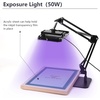 image:imageCaydo 54 Pieces Screen Printing Kit with 50W LED UV Exposure Screen Printing Light 6 Color Screen Printing Ink Screen Printing Photo Emulsion Emulsion Scoop Coater Instructions