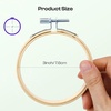 image:imageCaydo 6 Pieces 6 Inch Embroidery Hoop with Metal Screw Round Embroidery Hoops Set Bamboo Cross Stitch Hoop Ring Embroidery Frames for Art Craft Sewing Home Ornaments3 INCH